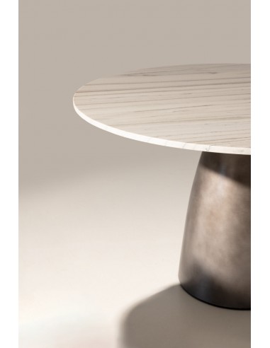 Mesa de diseño redonda 130 AMAL Mármol Blanco...