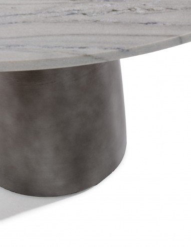 Mesa de diseño redonda 130 AMAL Mármol Blanco...