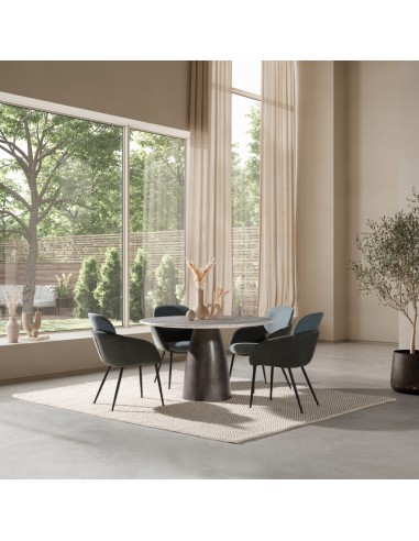 Mesa redonda de design 130 AMAL em mármore...