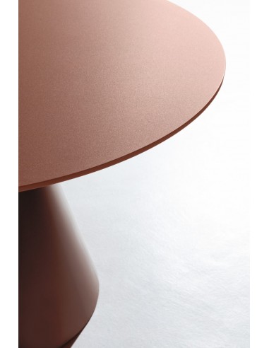 Mesa de cristal redonda 120 VIDA, base metal...