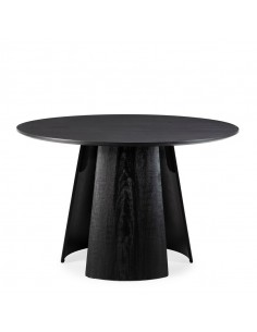 Mesa de diseño redonda 120 ZURI en Madera negra