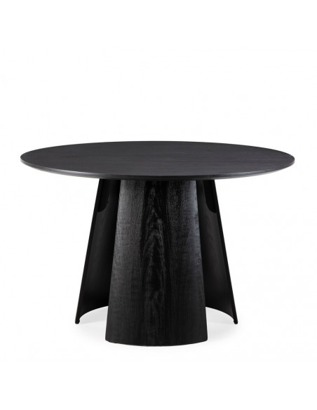 Mesa de diseño redonda 120 ZURI en Madera negra
