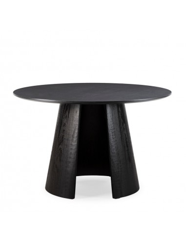 Mesa de diseño redonda 120 ZURI en Madera negra