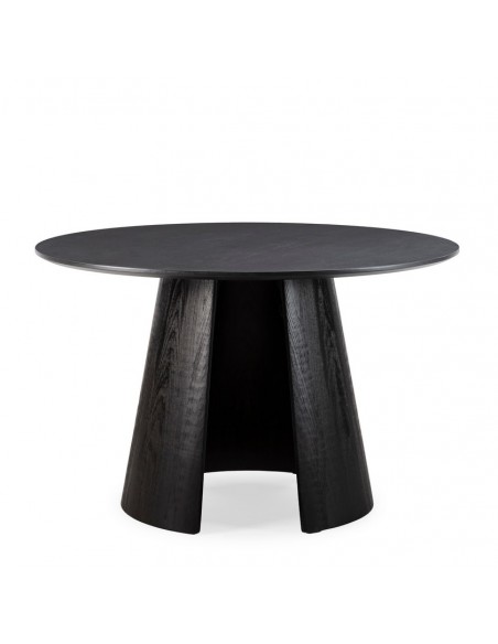 Mesa de diseño redonda 120 ZURI en Madera negra