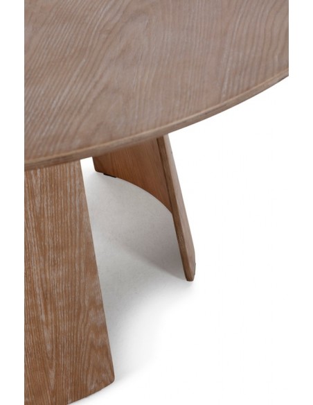 Mesa de comedor redonda 120 ZURI en Madera Contrachapada roble