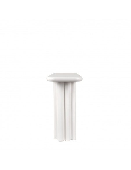 Consola de diseño orgánico 120 x40 SHEILA en MDF Lacado en blanco mate