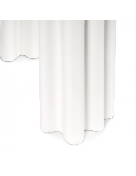 Consola de design orgânico SHEILA 120 x 40 em MDF lacado branco mate