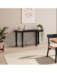 Consola de entrada INAYA 130 em madeira de mango preta 2