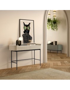 Consola de Entrada WILLA 120 cm creme de Design Moderno 2