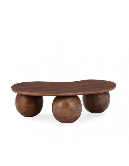Mesa Centro de formas orgánicas 107 x 80 ALISHA, Madera de Mango