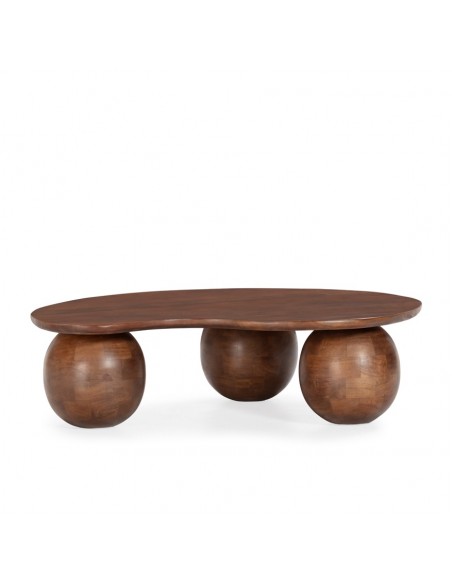 Mesa Centro de formas orgánicas 107 x 80 ALISHA, Madera de Mango