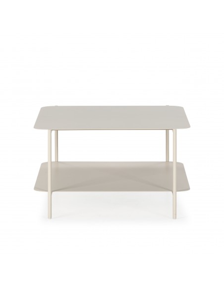 Mesa Centro minimalista 73 x 70 BEATRIX de Metal Crema