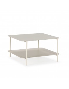 Mesa Centro minimalista 73 x 70 BEATRIX de Metal Crema