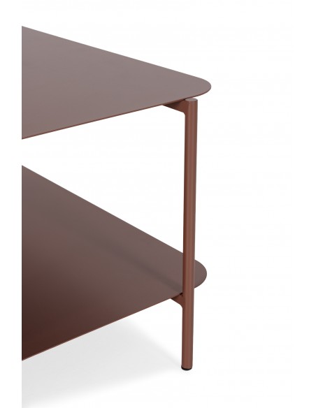 Mesa Centro minimalista 73 x 70 BEATRIX de Metal terracota