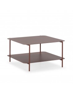 Mesa Centro minimalista 73 x 70 BEATRIX de Metal terracota
