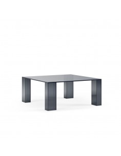 Mesa de centro quadrada minimalista em vidro VERENA 80 x...