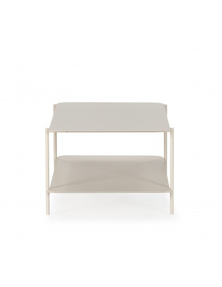 Mesa Centro minimalista rectangular 90 x 40 BEATRIX de Metal Crema