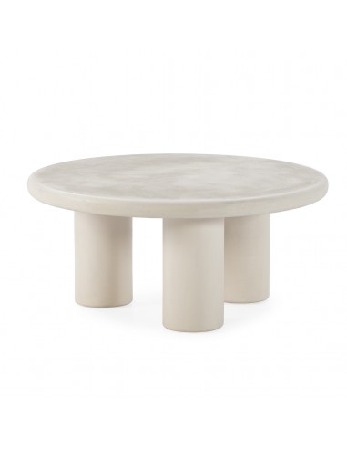 Mesa Centro Redonda minimalista IRIEL 80, Crema...