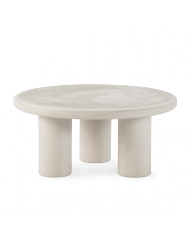 Mesa Centro Redonda minimalista IRIEL 80, Crema...