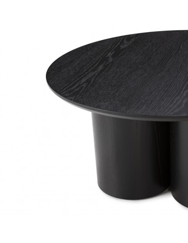 Mesa Centro Redonda LUA 80 Chapa Roble negro