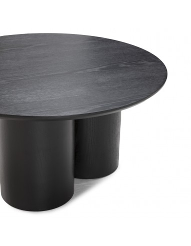 Mesa Centro Redonda LUA 80 Chapa Roble negro
