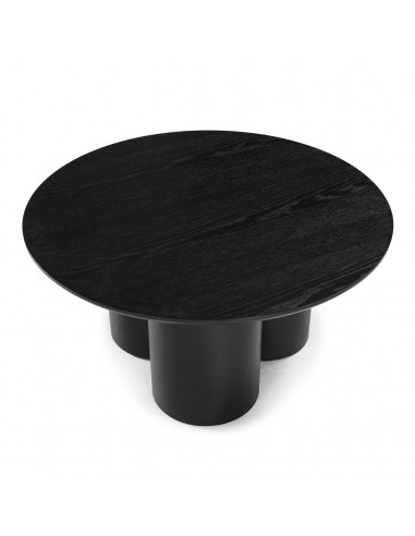 Mesa Centro Redonda LUA 80 Chapa Roble negro