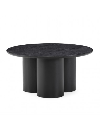 Mesa Centro Redonda LUA 80 Chapa Roble negro