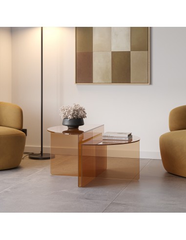 Set de 2 mesas de centro minimalistas VELTA em...