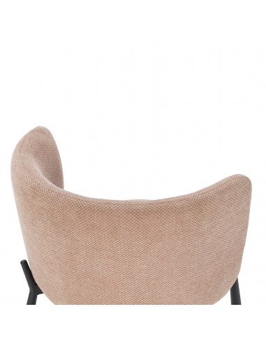 Poltrona GINNY estofada em tecido com pés de...