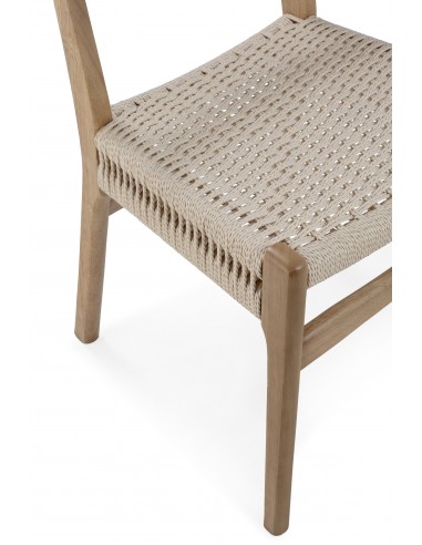 Silla mediterránea BIEL de Madera color roble y...