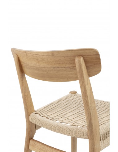 Silla mediterránea BIEL de Madera color roble y...