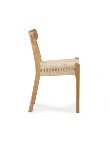 Silla mediterránea BIEL de Madera color roble y...