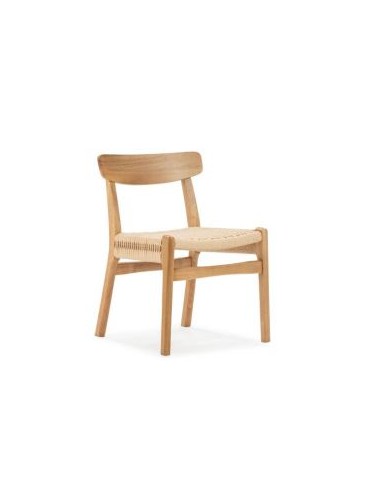 Silla mediterránea BIEL de Madera color roble y...