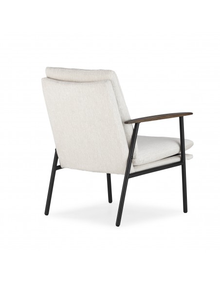 Silla con Reposabrazos DUNIA de diseño contemporáneo, tapizada en Beige