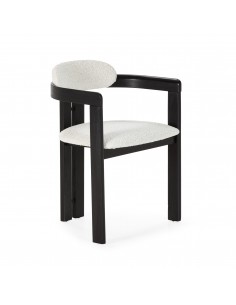 Silla de diseño con Reposabrazos EIDEN Tapizada Blanca y...