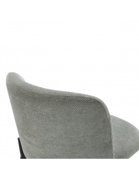 Silla de diseño GINNY Tapizada en Tela con Patas de Metal negro