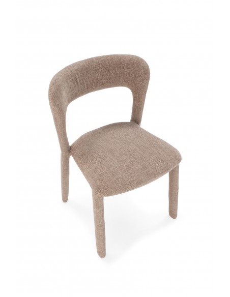 Silla de diseño orgánico LILIA, tapizado integral en Tela