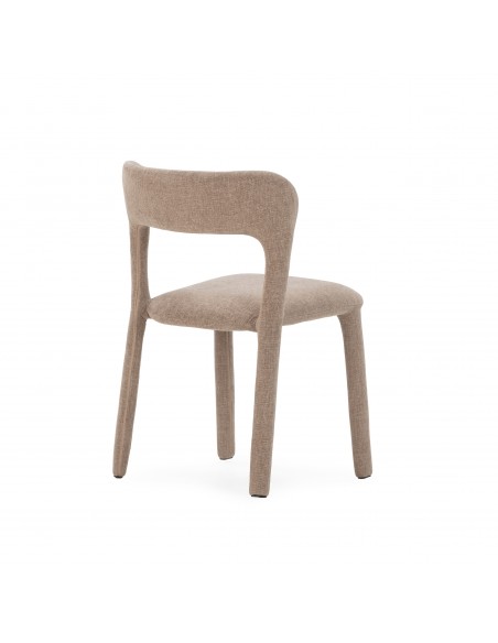 Silla de diseño orgánico LILIA, tapizado integral en Tela