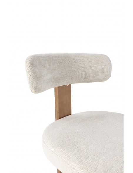 Cadeira NADIA de design contemporâneo com estrutura em carvalho lavado.