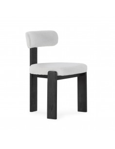 Silla de diseño NADIA en Tejido gris hielo y Estructura...