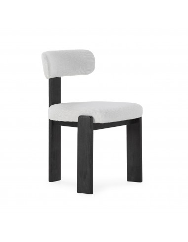 Silla de diseño NADIA en Tejido gris hielo y...