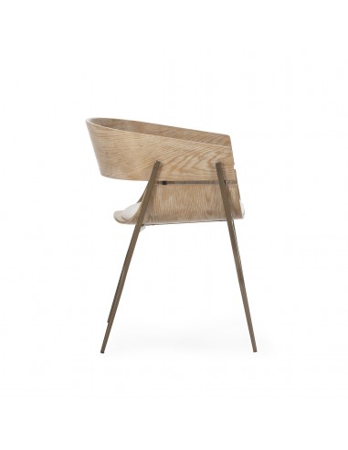 Silla con brazos y respaldo roble envolvente...