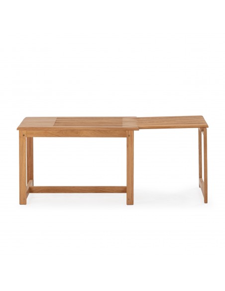 Mesa moderna de centro extensible en Roble UNAI 70 (110) cm