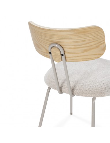 Silla minimalista OLIMPIA beige con respaldo en...