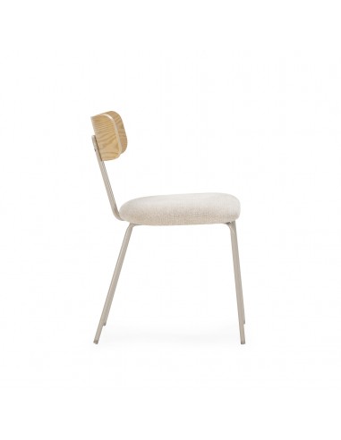 Silla minimalista OLIMPIA beige con respaldo en...