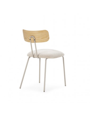 Silla minimalista OLIMPIA beige con respaldo en...