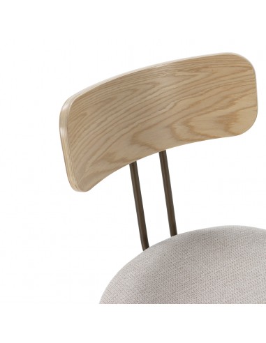 Cadeira minimalista OLIMPIA bege com costas em...