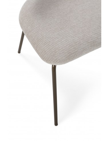 Silla minimalista OLIMPIA beige con respaldo en...