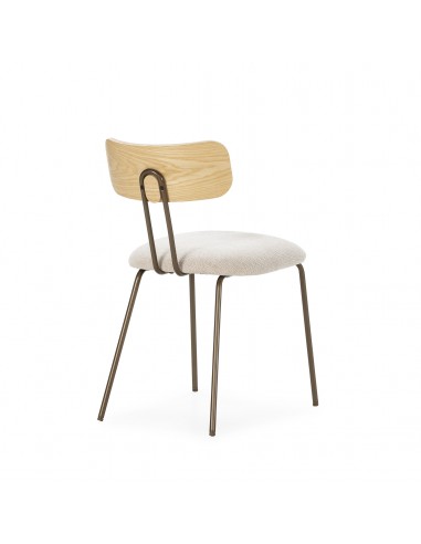 Silla minimalista OLIMPIA beige con respaldo en...