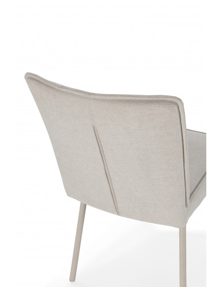 Compre a Cadeira de design moderno VESTA, estofada em tecido com pés em metal